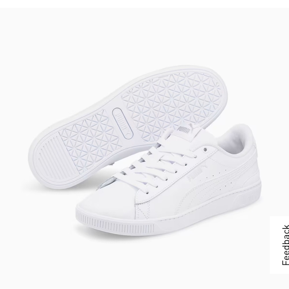 Puma white Vicky vegan leather sneakers